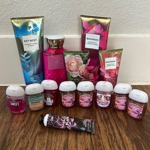 Used bath and body works hand lotion and hand sanitizer